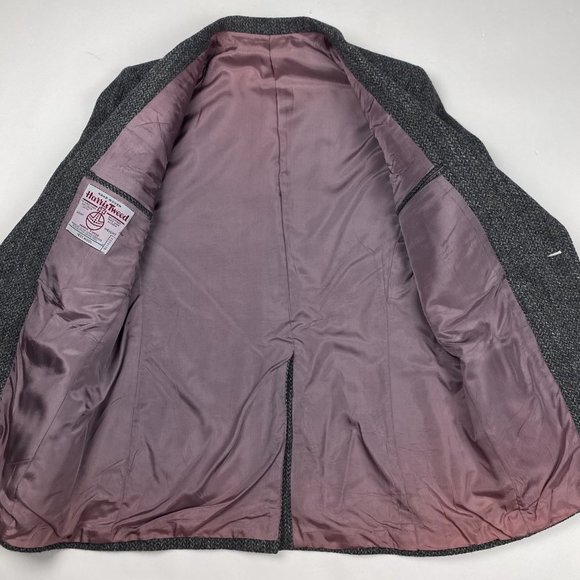 Vintage Harris Tweed Wool Blazer Sport Coat Men's 40 Gray - Picture 9 of 16